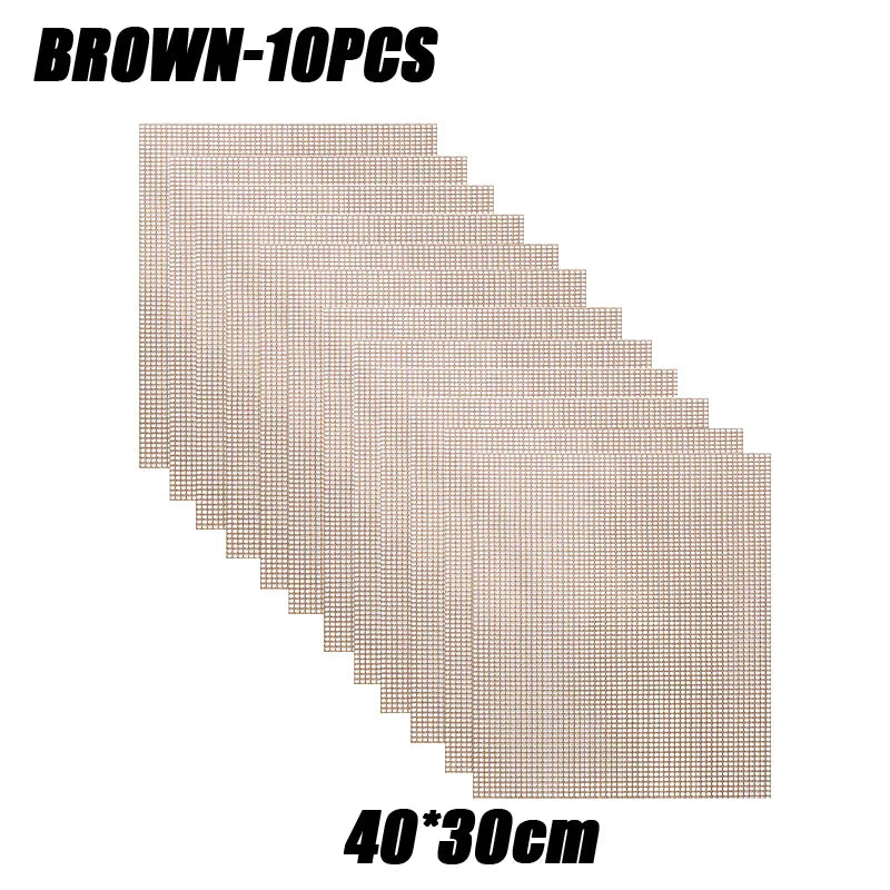 50-Pack Non-Stick Reusable BBQ Grill Mats | 500°F Heat Resistant