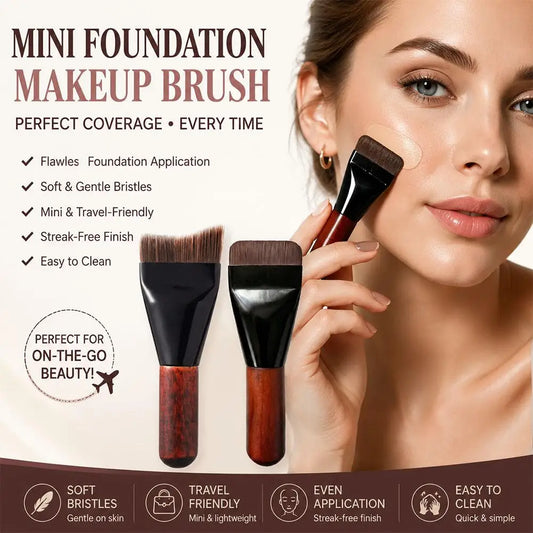 Ultra Thin Foundation Brush Flat Head Face Contour Brush Wooden Handle Make Up Brush Blending Foundation Cream Makeup Brushes Peaceful Pleasures Health and Wellness