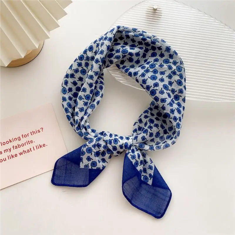 58cm Square Scarf – Handkerchief Print Neck, Hair & Bag Wrap