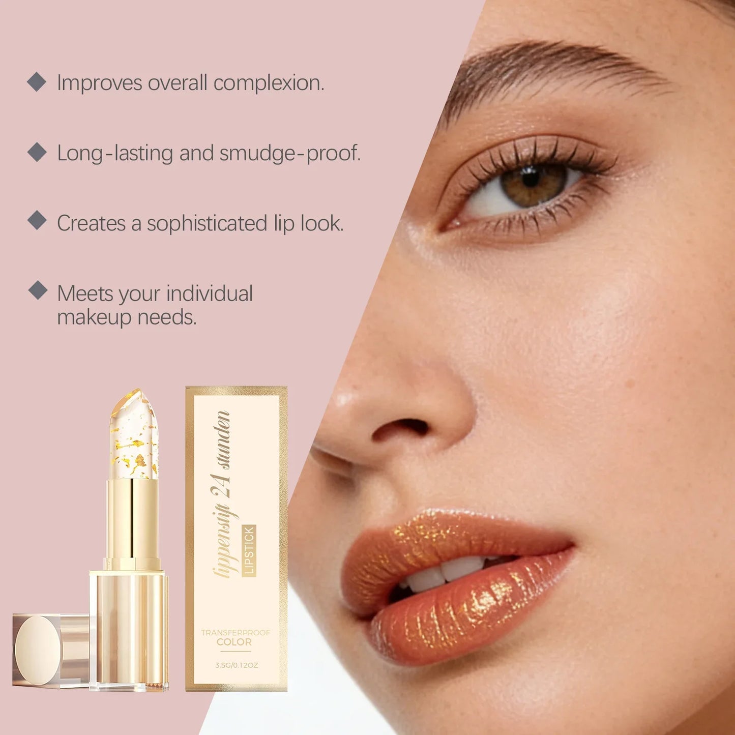 Gold Foil Color-Changing Lipstick with Hyaluronic Acid 3.5g