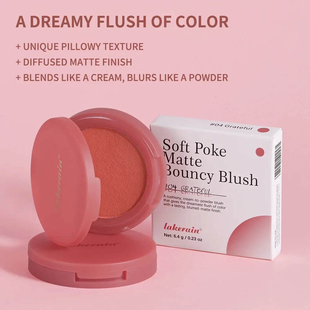 Soft Poke Matte Bouncy Blush & Brush – Korean Face Makeup