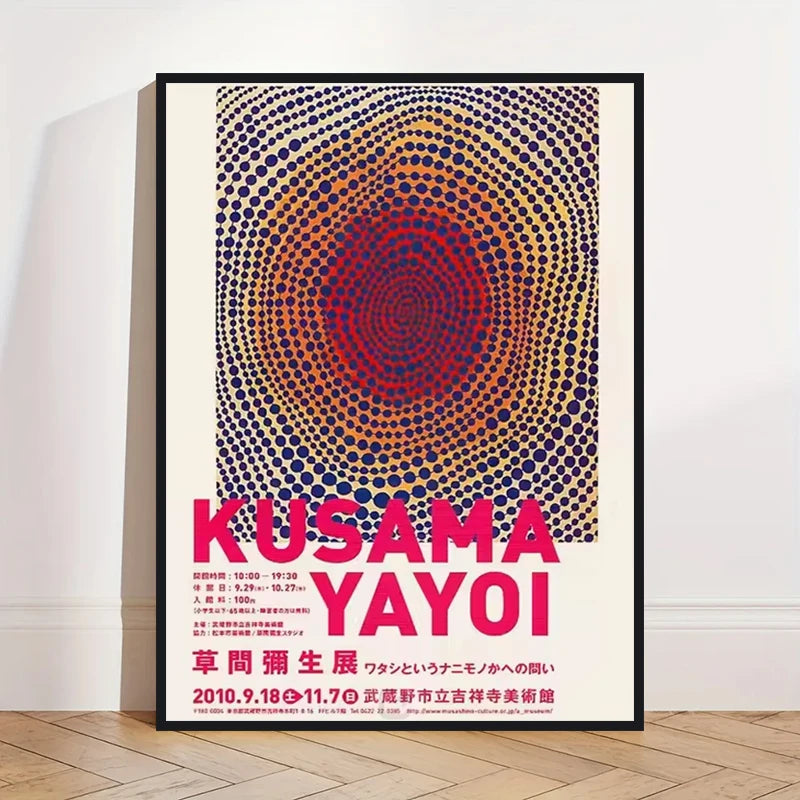 Yayoi Kusama Abstract Pumpkin Canvas Wall Art Print | Unframed