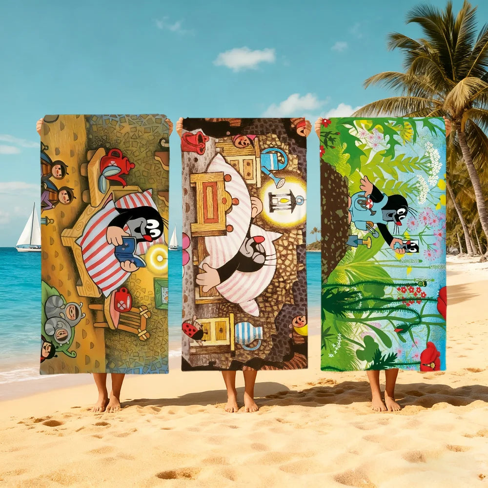 Little Mole Art Beach Towel | Quick Dry, Soft & Lightweight Quick Dry Beach Towel Peaceful Pleasures Health and Wellness