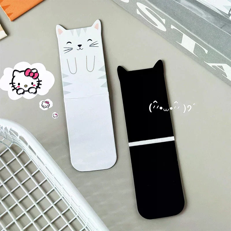 4-Pack Cute Animal Magnetic Bookmarks – Dog & Cat Cartoon