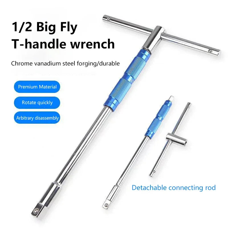 Interchangeable Socket T-Handle Wrench Set | Chrome Vanadium Socket Wrench Set Peaceful Pleasures Health and Wellness