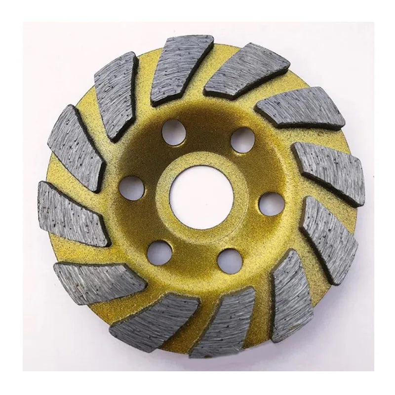 4 Inch Concrete Turbo Diamond Grinding Cup Wheel 12 Segs Heavy Duty Angle Grinder Wheels For Angle Grinder Peaceful Pleasures Health and Wellness golden