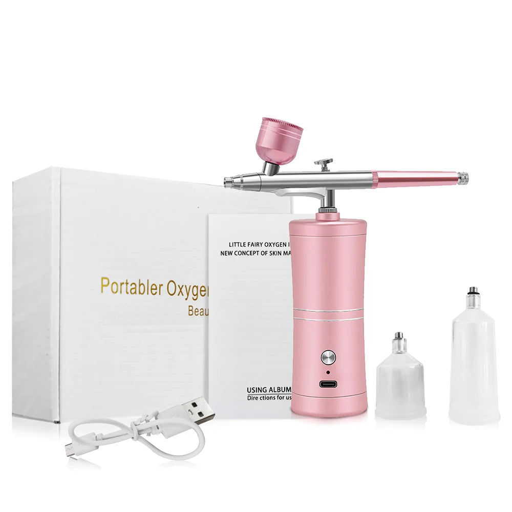 Airbrush with Compressor Airbrush Painting Mini Spray Gun for Painting Wireless Electric Paint Gun Airbrush Kit with Compressor Peaceful Pleasures Health and Wellness Pink