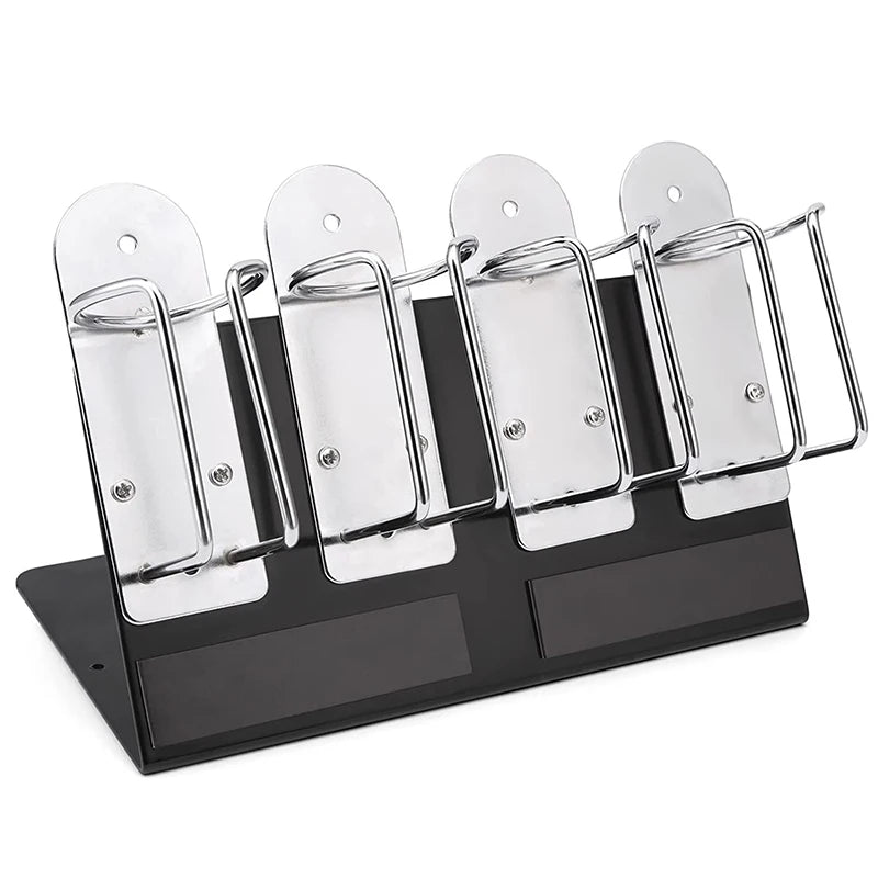Barbershop Hair Clipper Holder Electric Trimmer Station Display Rack Barber Stainless Steel Clipper Organizer Hair Stylist Tools Peaceful Pleasures Health and Wellness A
