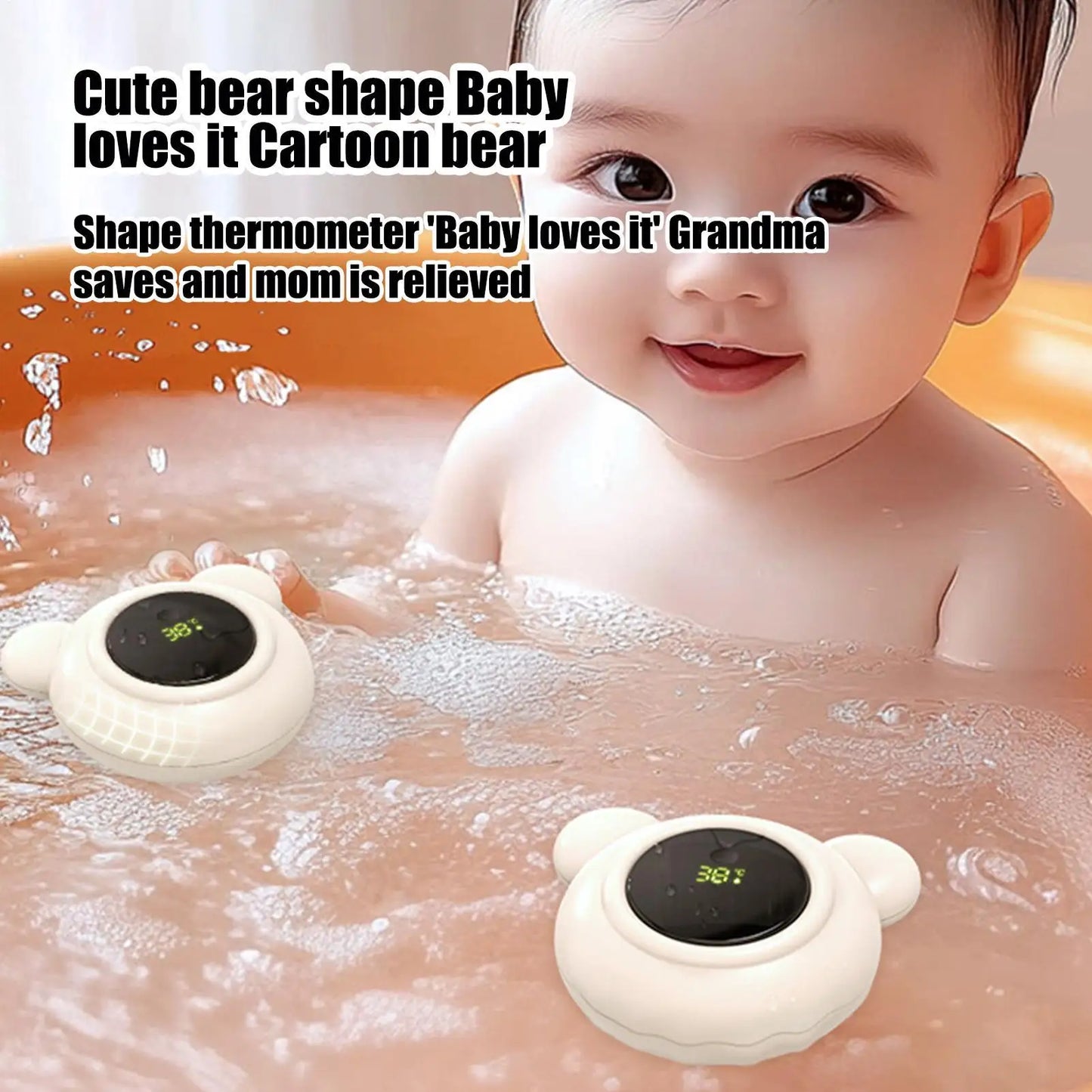 Cartoon Baby Bath Thermometer | Touch Control LED Display Baby Bath Thermometer Peaceful Pleasures Health and Wellness