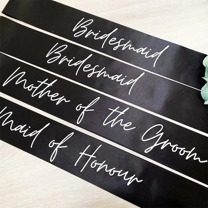 Bridal Sash – Bride, Bridesmaid & Bachelorette Party Sashes Bridal Party Sash Peaceful Pleasures Health and Wellness