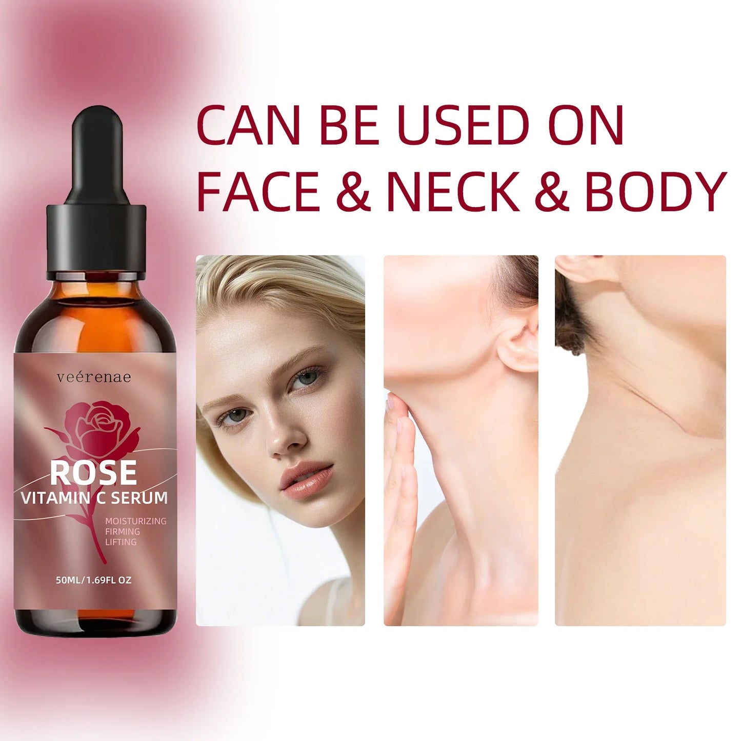 veérenae Rose Vitamin C Face Serum – 24-Hr Hydration