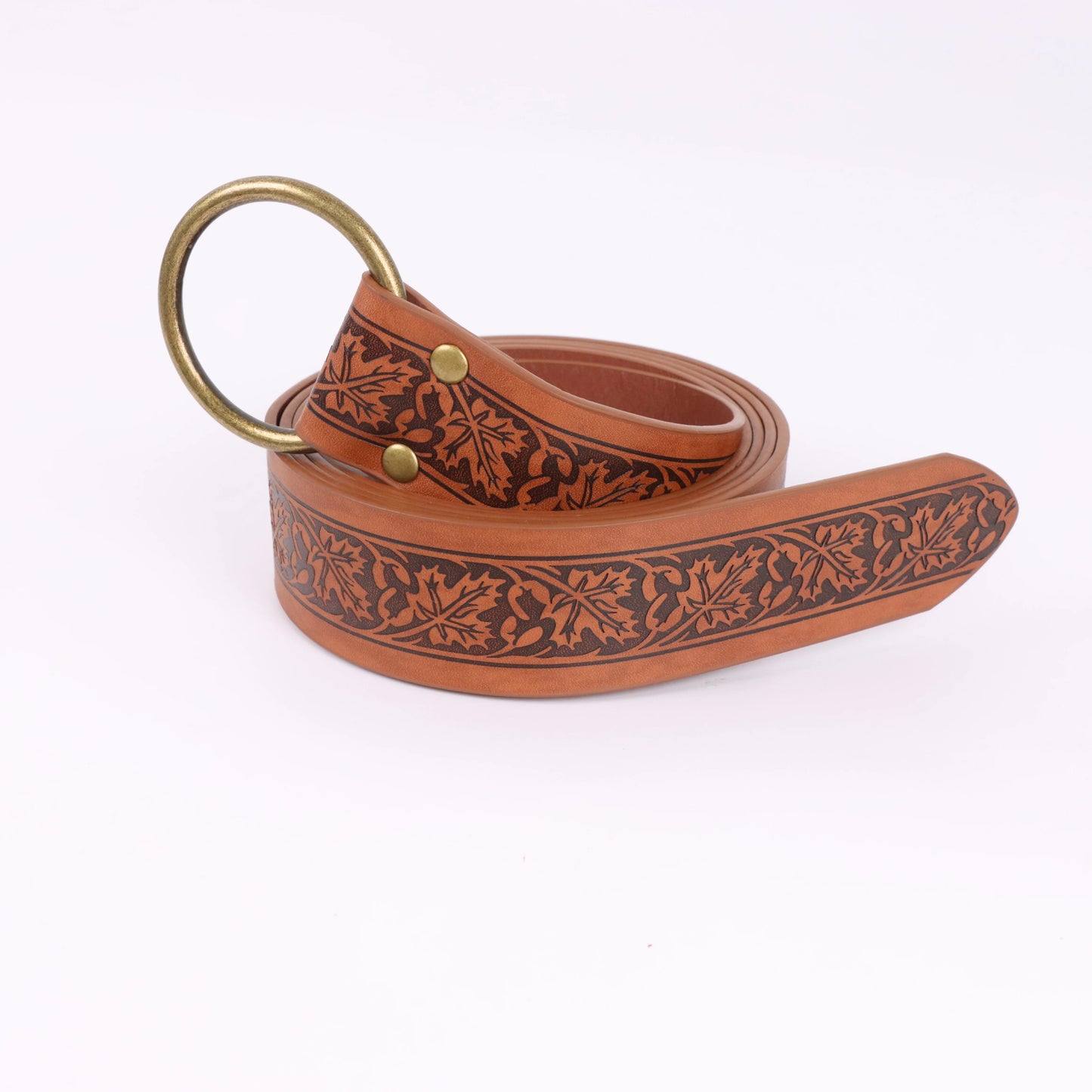 Medieval Belt Retro Embossed Elf Leaf Leather Dress Clip Viking