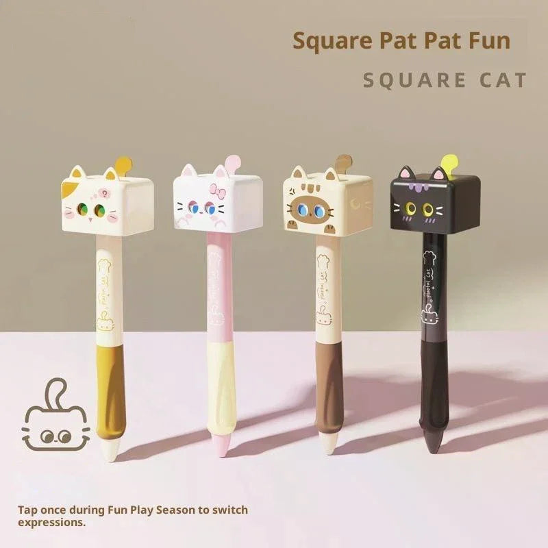 Cute Cat Gel Pens 0.5mm Black Ink | School & Office Pack