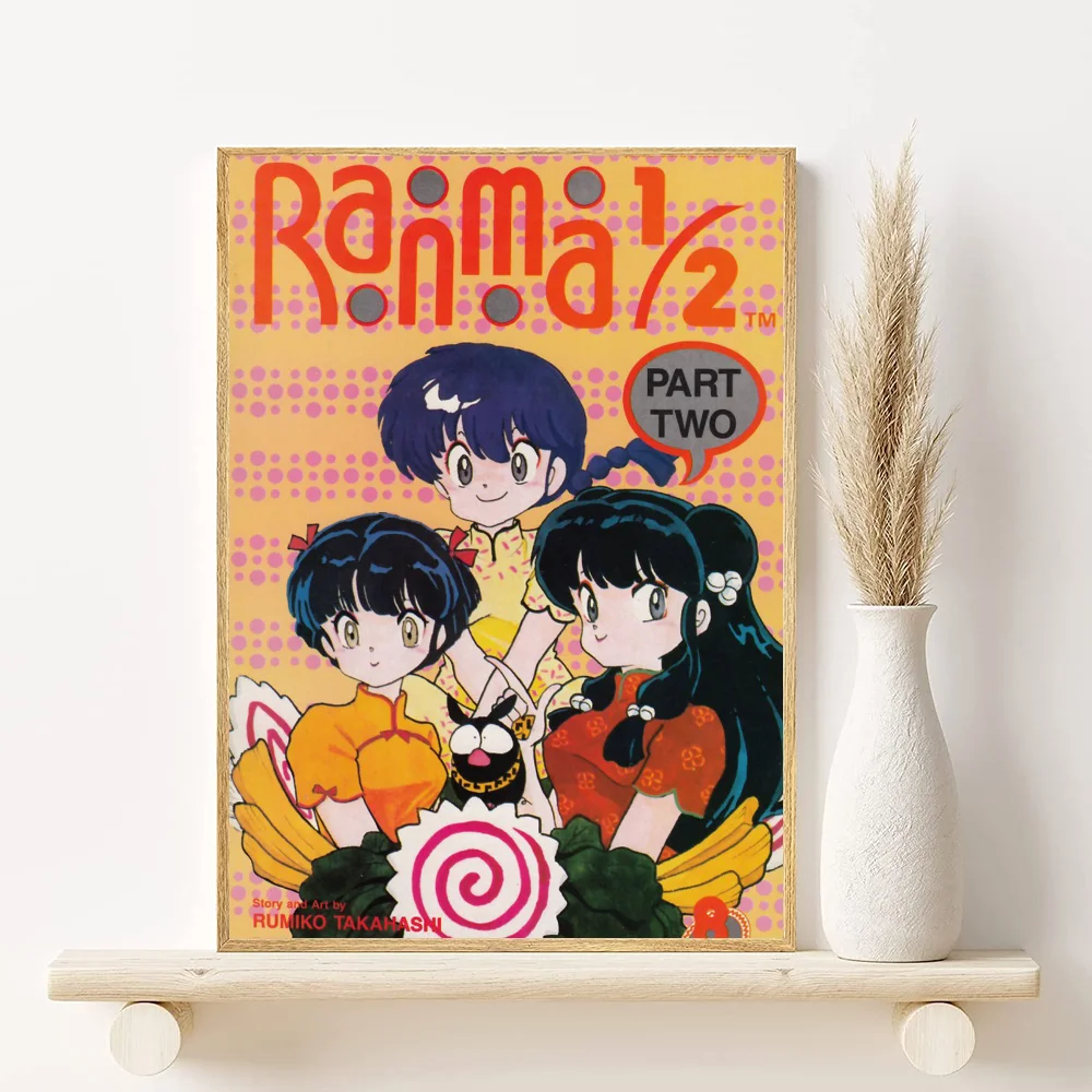 Ranma ½ Anime Poster HD Waterproof PVC Wall Art Decor Anime Wall Poster Peaceful Pleasures Health and Wellness