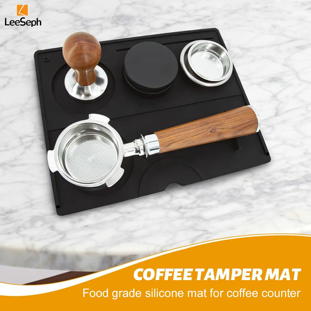 Espresso Tamping Matl, Coffee Accessory Tamp Station Mat for Home, Cafe, Silicone Non Slip Holder Pad Coffee Press Cushion Too Peaceful Pleasures Health and Wellness