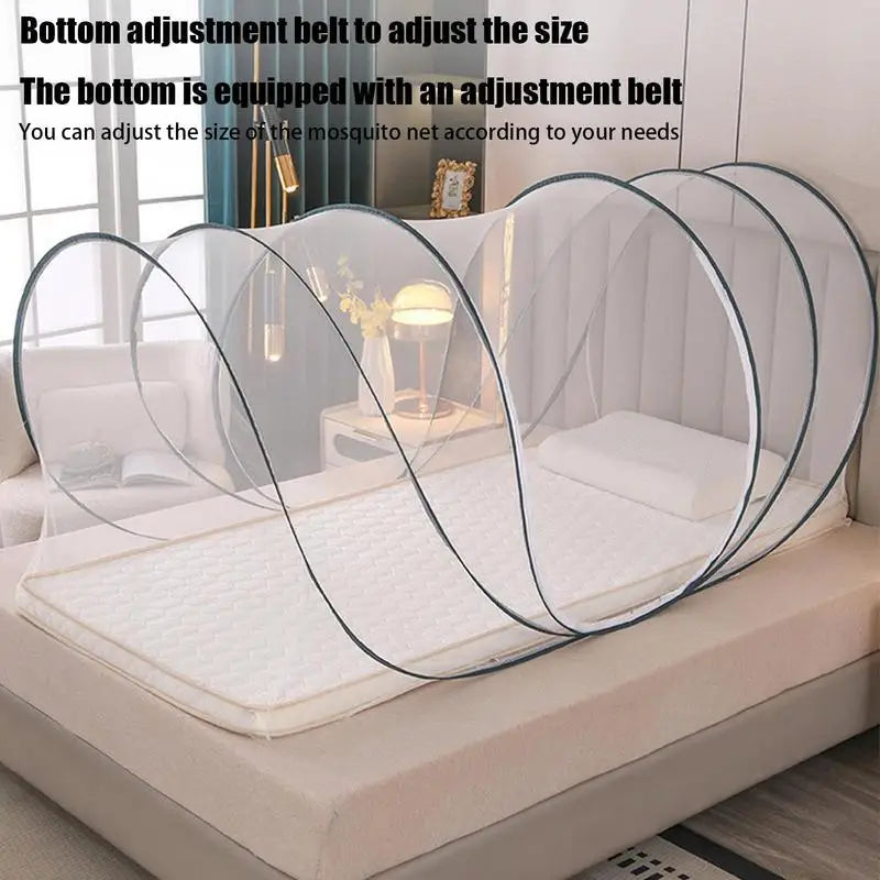 Portable Folding Mosquito Net with encrypted mesh Single Dormitory Camping Mosquito Net Home Travel Netting installation free Peaceful Pleasures Health and Wellness Brazil