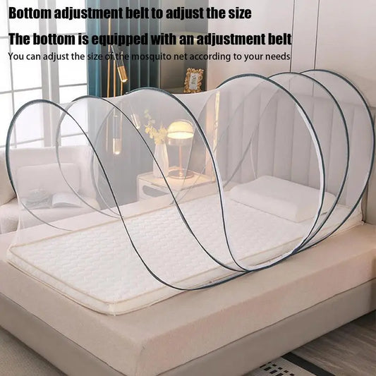 Portable Folding Mosquito Net with encrypted mesh Single Dormitory Camping Mosquito Net Home Travel Netting installation free Peaceful Pleasures Health and Wellness Brazil
