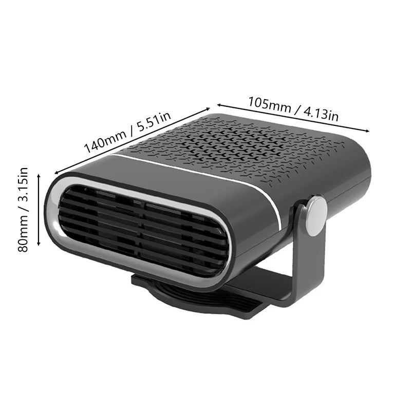 Car Mounted Heater 12V/24V Heating for Large Trucks Excavators Car Interior Electric Heater ABS Material 150W Power Electric Fan Peaceful Pleasures Health and Wellness