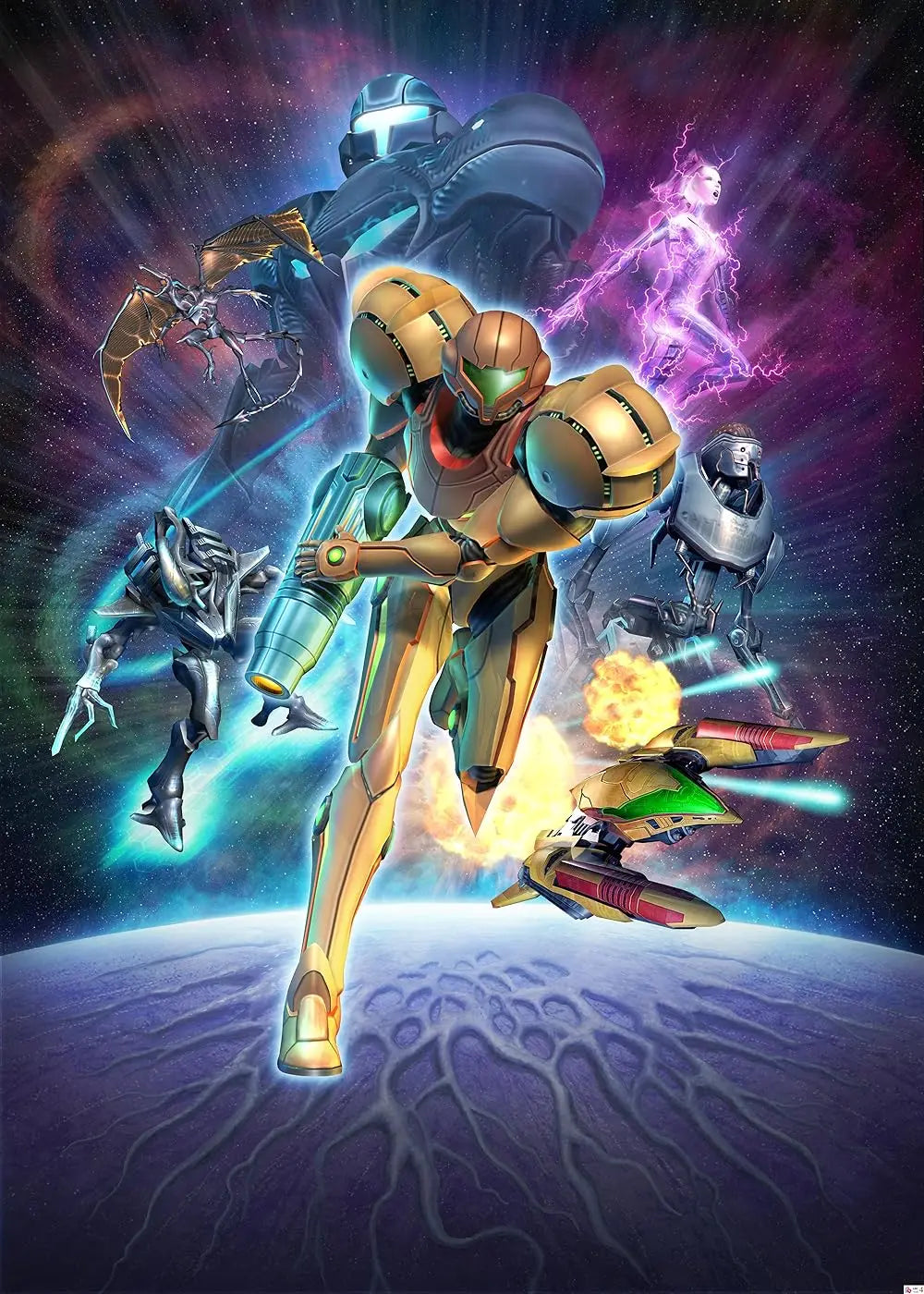 Metroid Samus Aran Canvas Wall Art Poster | Sci-Fi Game Decor