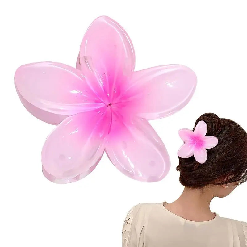 Hawaiian Flower Hair Claw Clips Large Claw for Thick/Thin Hairpins for Women Girls Barrettes Beach Summer Hair Accessories Gifts Peaceful Pleasures Health and Wellness