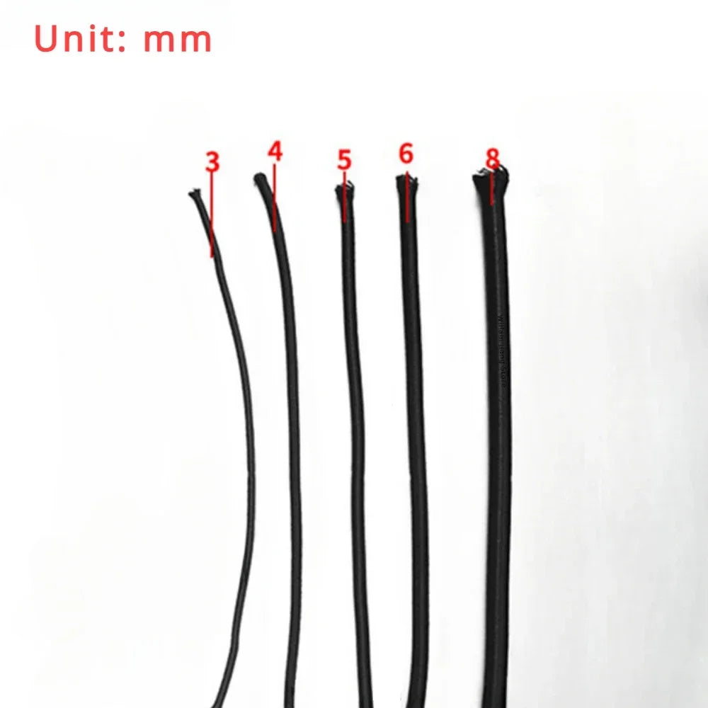 Black Elastic Bands 10M Polyester – Sewing DIY Craft Rope