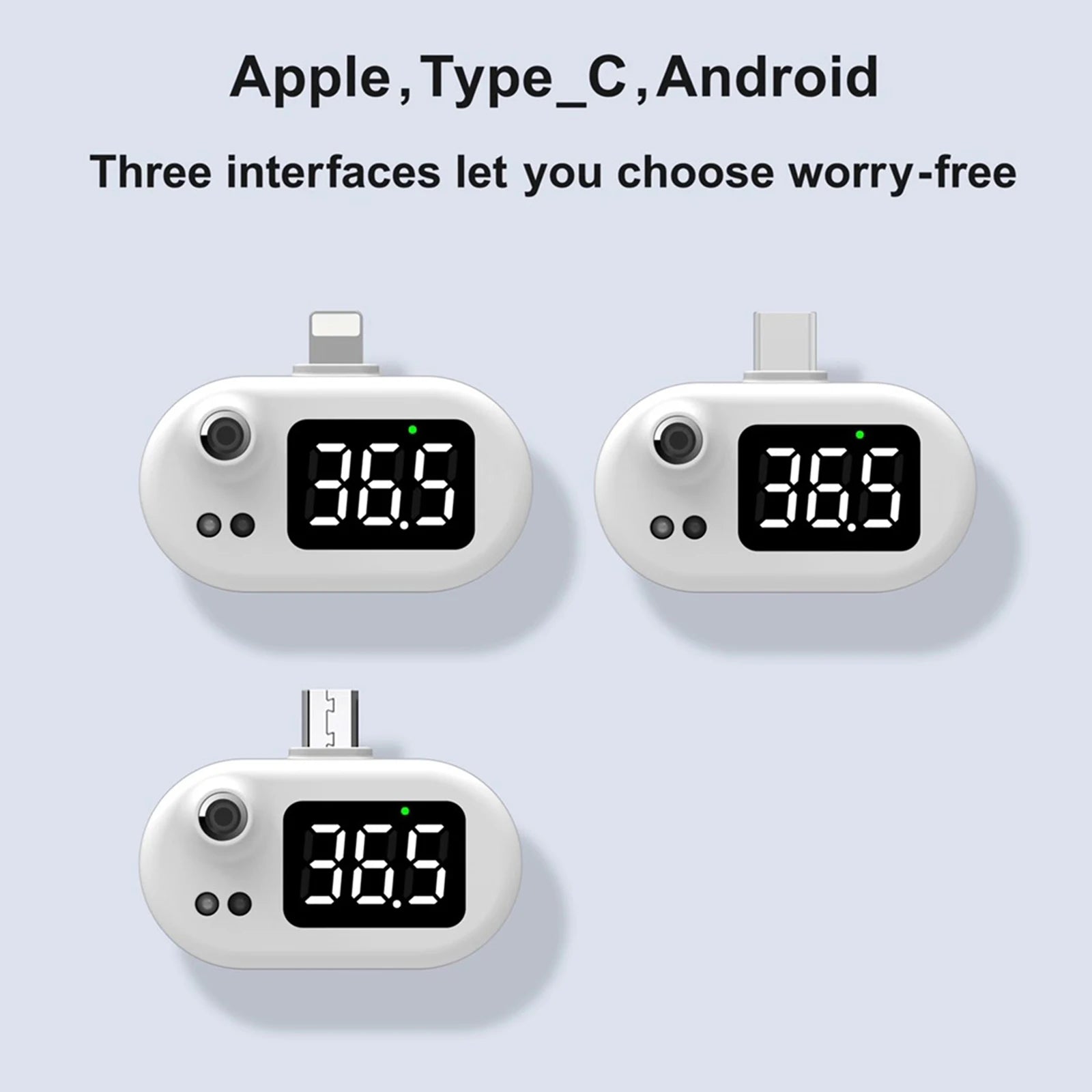 Phone Thermometer Accurate Measurement Portable USB Smart Thermometer Sensor for Portable Mobile Thermometer Phone Thermometer Peaceful Pleasures Health and Wellness