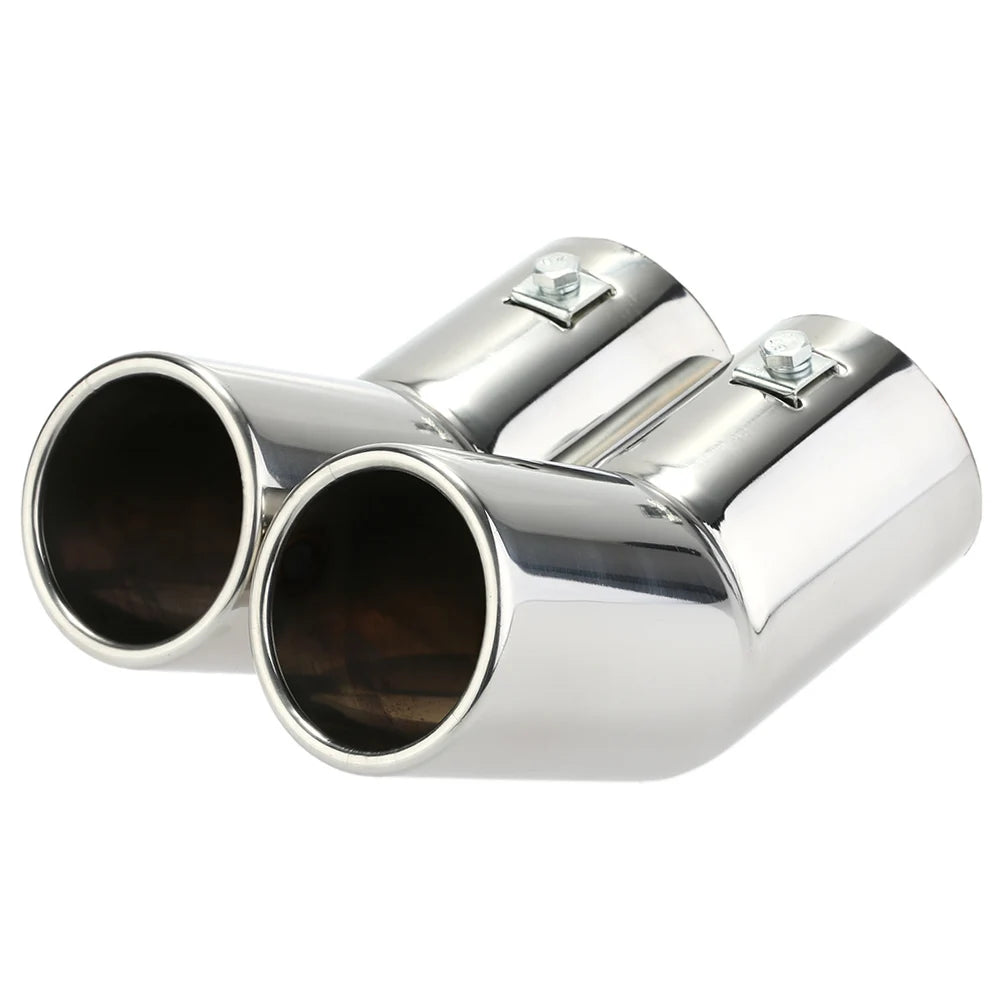 Dual Stainless Steel Exhaust Tips for VW Golf 4 Bora Jetta