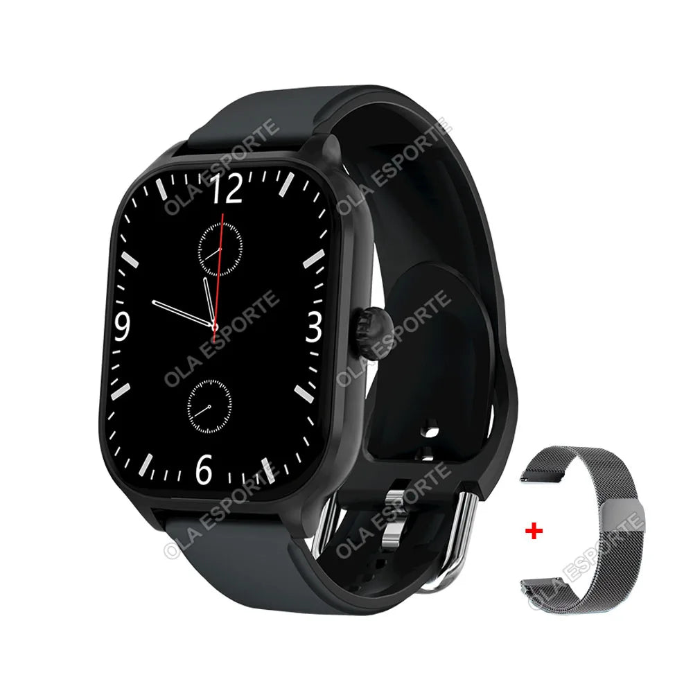 H9 Intelligent Watch Bluetooth Call Remote Photography Sleep Monitor Multiple Sport Mode Heart Rate Blood Oxygen SmartWatch Hw12 Peaceful Pleasures Health and Wellness Black Milan