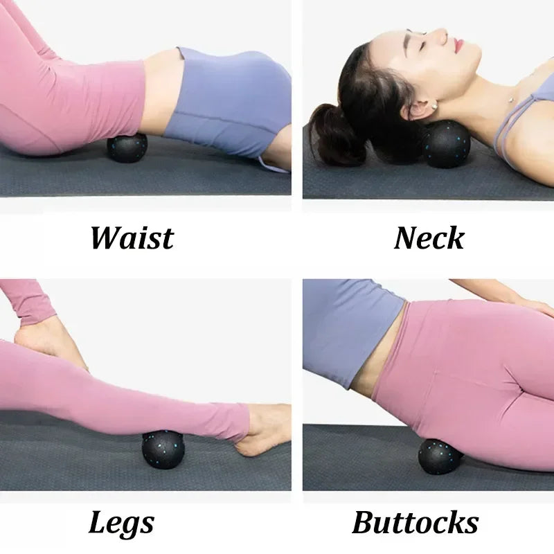 EPP 8cm Peanut Balls Body Massage Fascia Ball High Density Muscle Relaxation Lacrosse Fitness Yoga Myofascia Ball Relieve Pain Peaceful Pleasures Health and Wellness