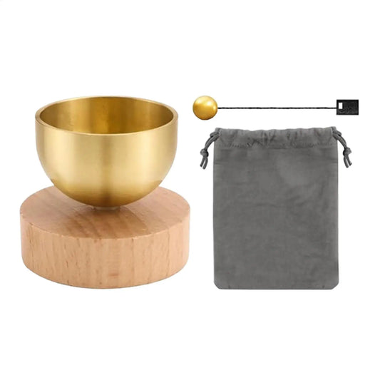 Brass Singing Bowl Set – Yoga, Meditation & Mindfulness Meditation Singing Bowl Oasis Select