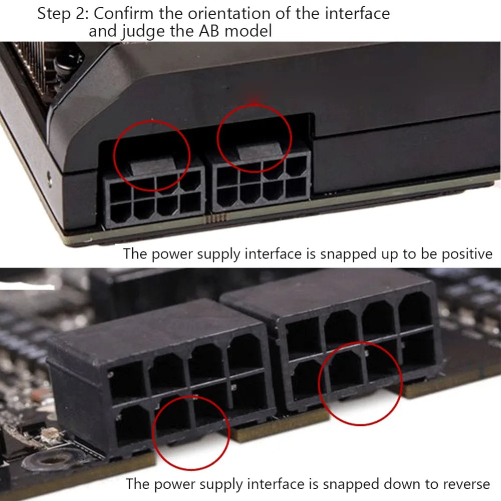 PCIe 8-Pin 180° GPU Power Adapter Connector – 6 & 8 Pin