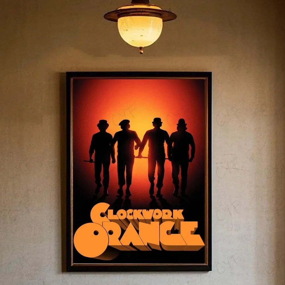 A Clockwork Orange Retro Movie Canvas Wall Art Poster | Unframed