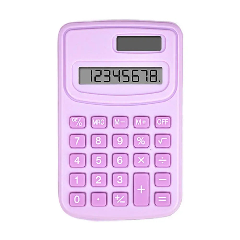 Portable Calculator Cute 8 Digits LCD Electronic Kids Home Office Primary School Calculator Teaching Supplies Peaceful Pleasures Health and Wellness C