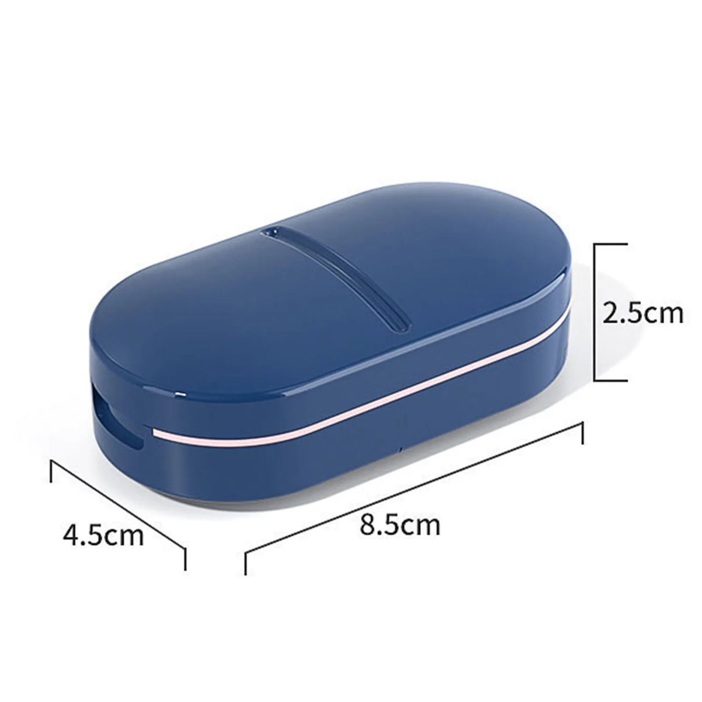 Medicine Pill Box Portable Tablet Cutter Splitter Pill Case Storage Box Pill Tablet Cutter Divider Health Care Pill Holder Peaceful Pleasures Health and Wellness