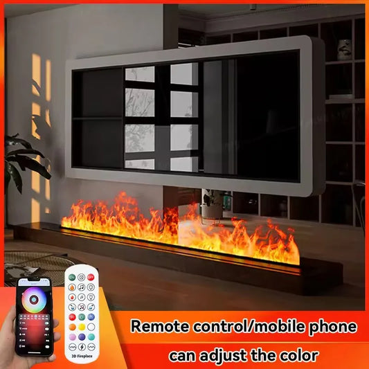 800mm Atomizing Fireplace For Living Room Multi-color Fake Flame Electronic Fireplace Home Remote Control Water Steam Fireplace Peaceful Pleasures Health and Wellness