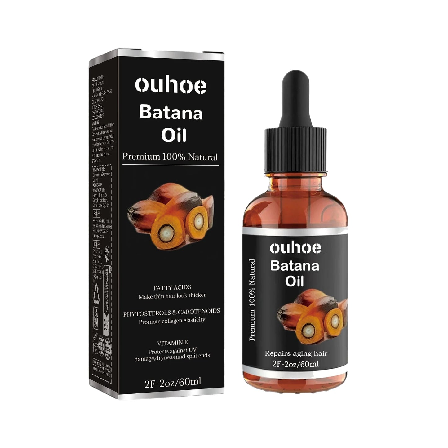 100% Pure Batana Hair Oil – Repair Dry Damaged Hair 60ml