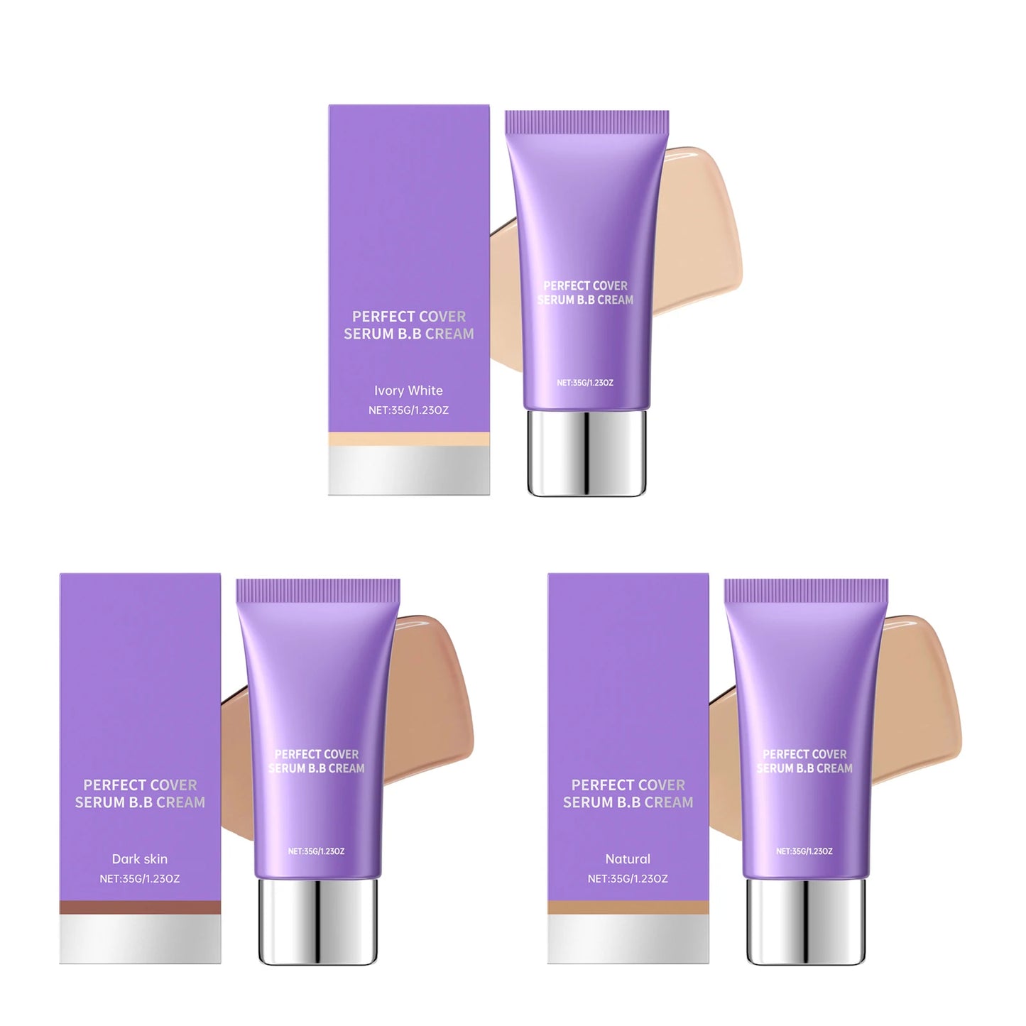 Moisturizing Serum BB Cream Concealer Lightweight Natural Base Makeup Oil Control Even Skin Tone Brightening Foundation Cosmetic Peaceful Pleasures Health and Wellness All