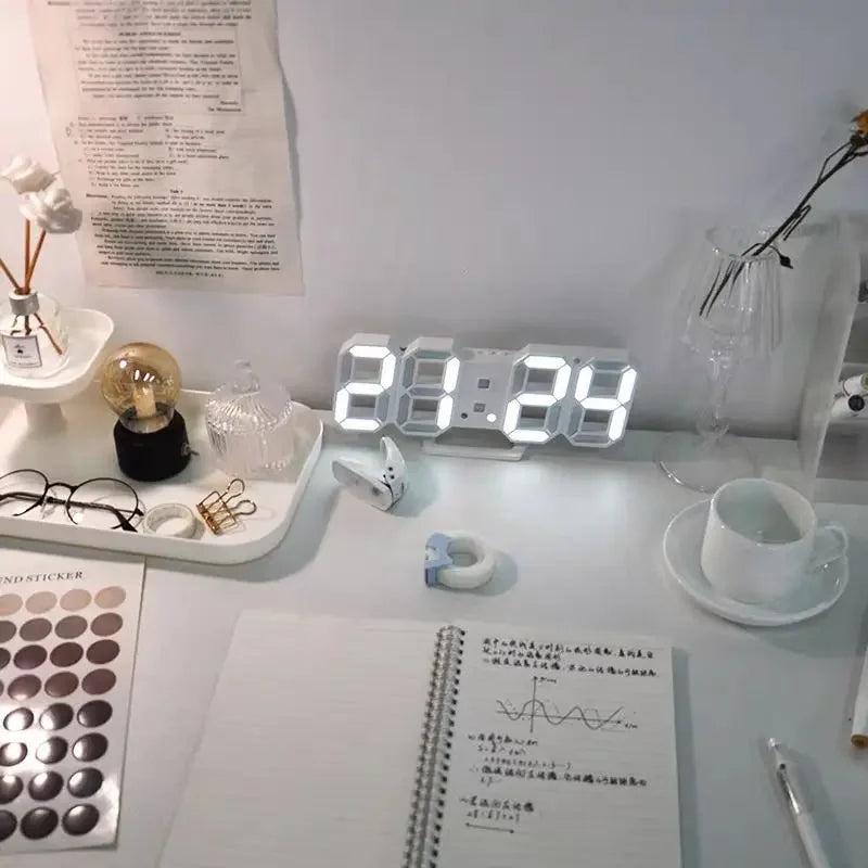 3D LED Digital Alarm Clock – Time, Date & Temperature Display