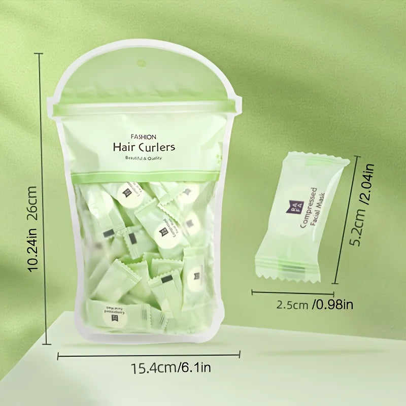 50pcs Compression Facial Mask Paper, Non-woven Moisturizing Wet Compress Mask, Disposable Compressed Mask. Peaceful Pleasures Health and Wellness