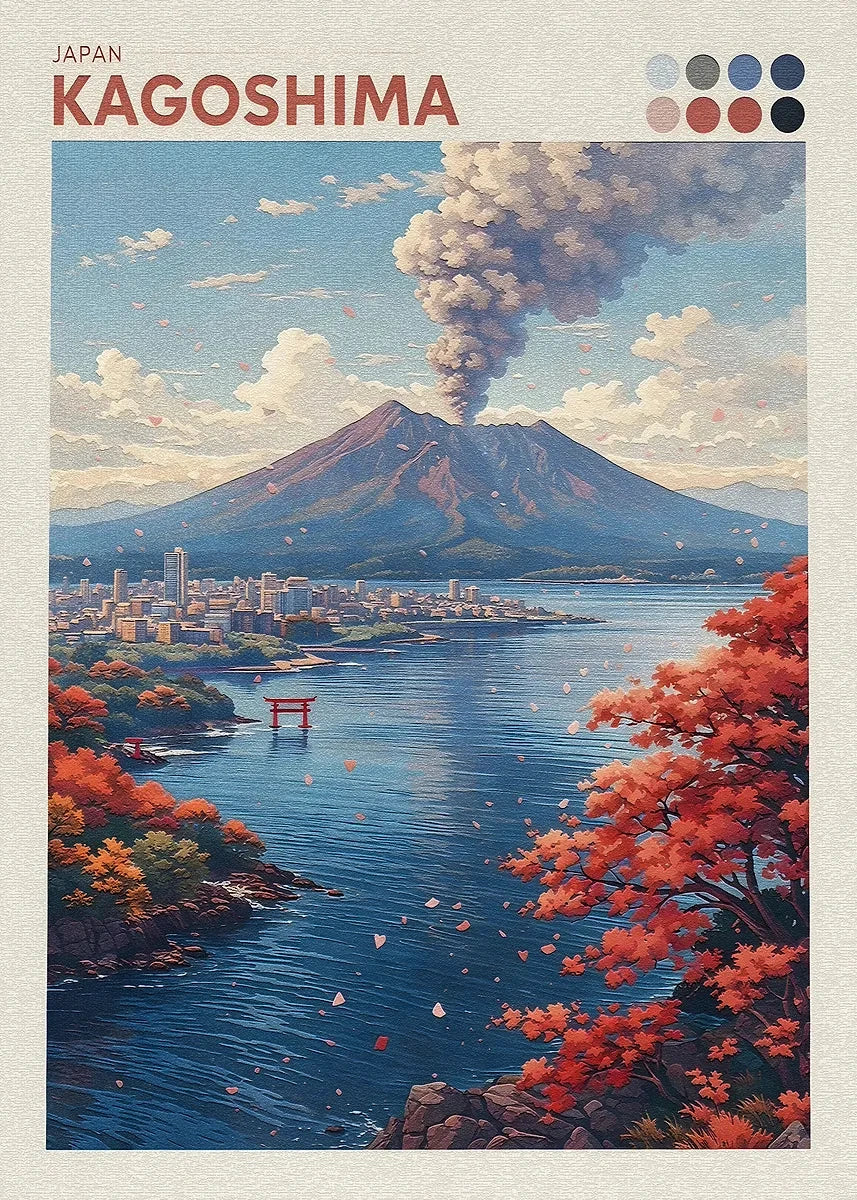 Japan Autumn Cityscape Posters Yokohama Shizuoka Hakodate Modern Prints Canvas Painting Wall Art Picture Home Living Room Decor Peaceful Pleasures Health and Wellness 29 30x40cm