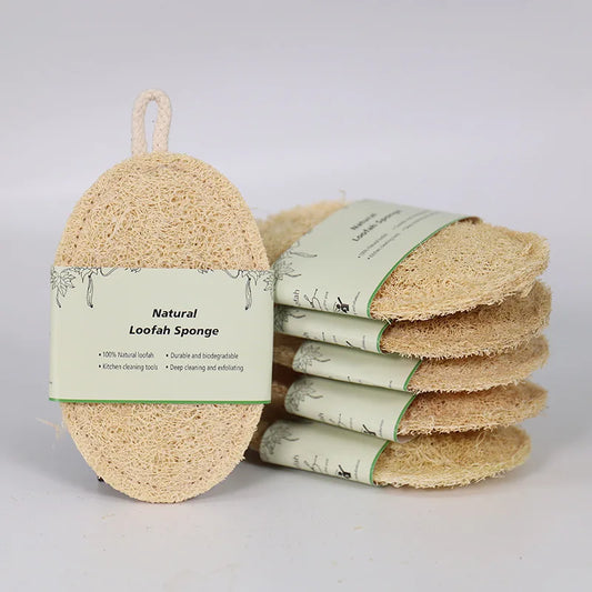 Natural Luffa Dish Scrubber 3-Pack | Eco-Friendly Kitchen Sponge Kitchen Dish Scrubber Oasis Select