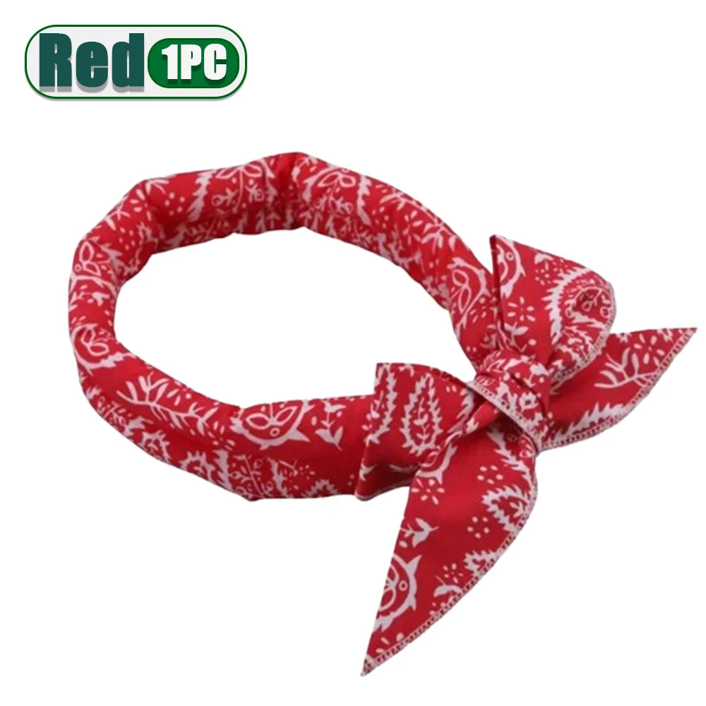 Pet Cooling Bandana for Dogs & Cats – 2-Pack Ice Scarf