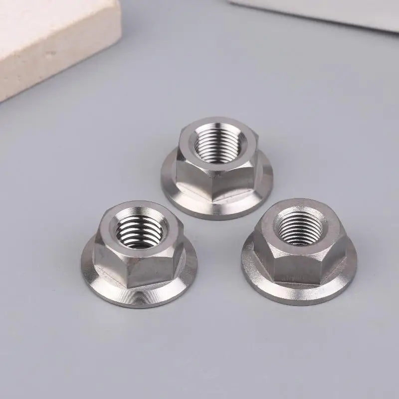New 1PC Motorcycles Titanium Hex Flange Hexagon Nuts M5 M6 M8 M9 M10 M12 For Motorcycles And Motorbikes Peaceful Pleasures Health and Wellness