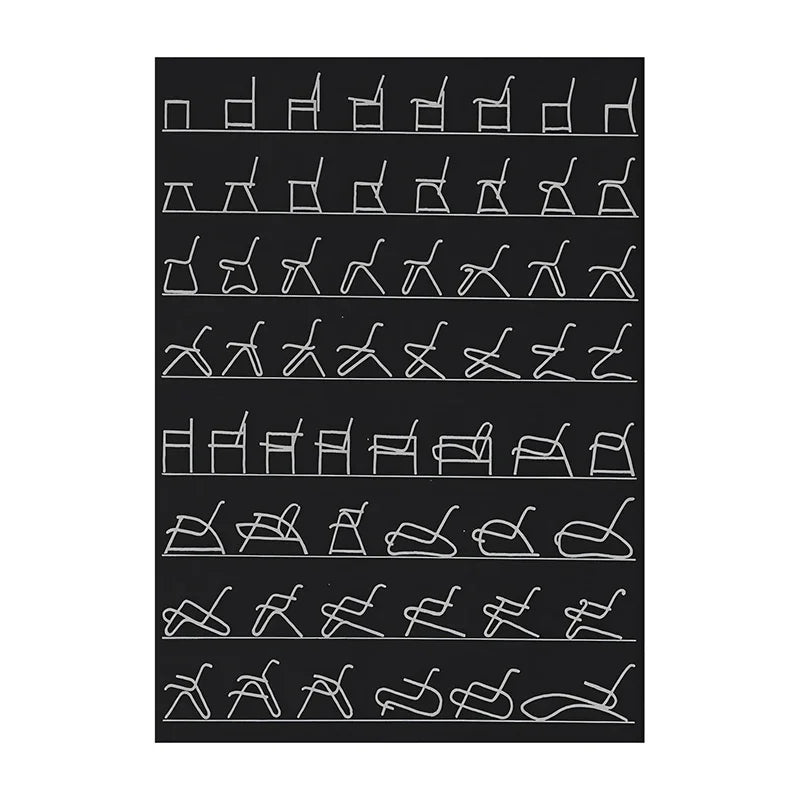 Bauhaus Exhibition Poster Chair Canvas Painting Bauhaus Print Wall Art Picture for Living Room Cuadros Home Decoratio Peaceful Pleasures Health and Wellness F0077-16 20x30cm
