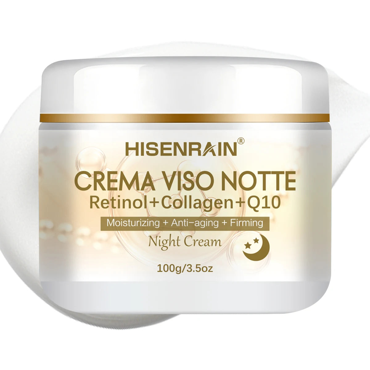 HISENRAIN Retinol Collagen Night Cream for Anti-Aging & Skin Firming - Intensive Moisturizing Skincare Treatment. Peaceful Pleasures Health and Wellness 100g