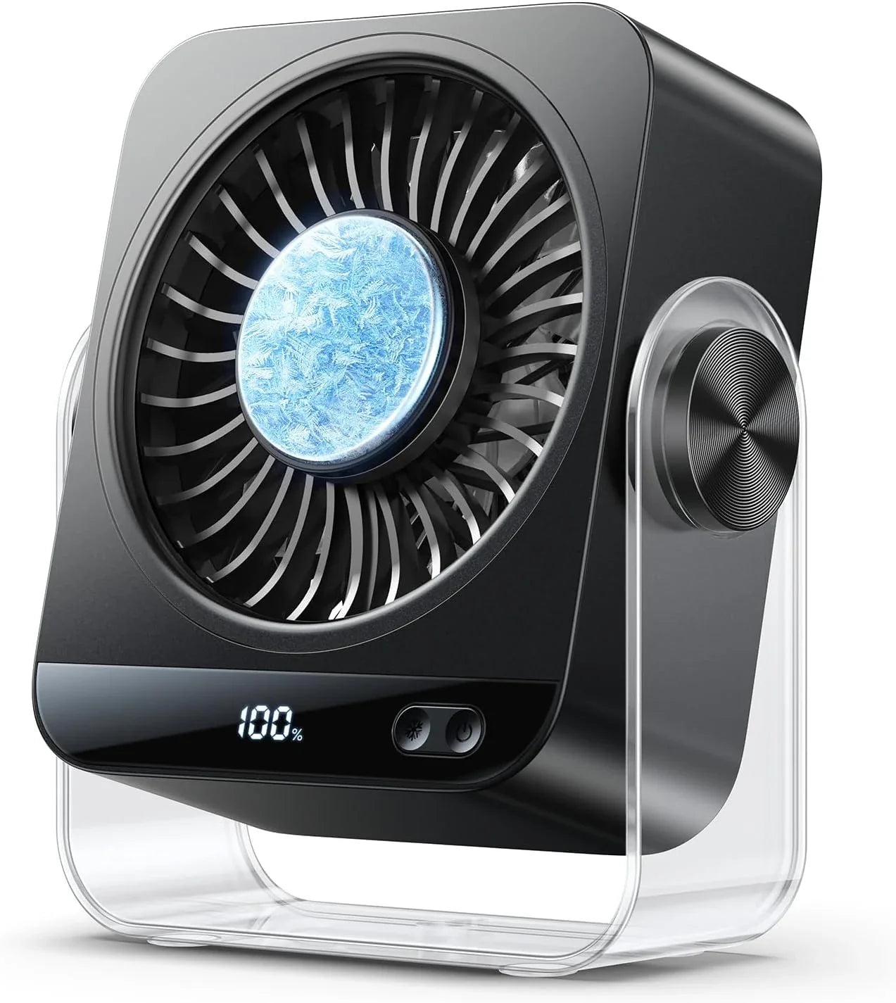 USB Desk Fan 199 Speeds | Ice Cooling & Digital Display