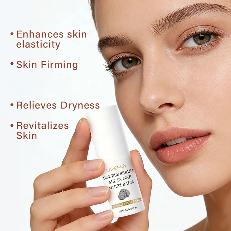Black Truffle All-in-one Multi Serum Stick 9g Moisturizing Glowy Finish Solid Skin Cream Relieve Dry Skin Enhance Elasticity Peaceful Pleasures Health and Wellness