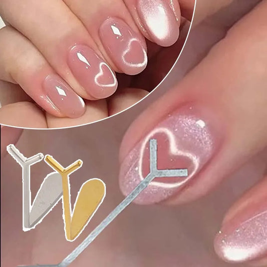 Y-Shape Cat Eye Magnet Wire | 3D Heart Nail Art Tool Nail Art Magnet Tool Peaceful Pleasures Health and Wellness