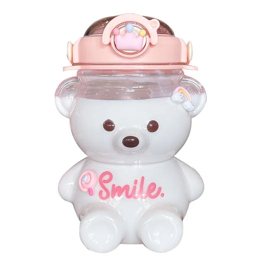 2026 New Cute Bear Cup Various Modes of 1000ml Tumbler with Straw Kawaii Water Bottle For Girl Kid Home Outdoor Drinking Kettle Peaceful Pleasures Health and Wellness