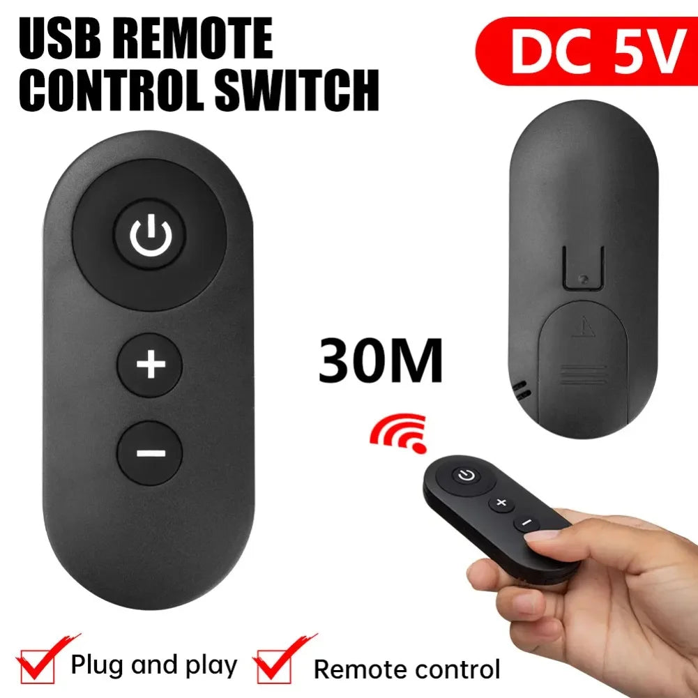 USB RF Remote Switch Wireless LED Strip Dimmer Fan Speeds Controller